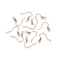 Rose gold stainless steel french earring hooks 10 pcs - Nickel free, lead free and cadmium free earwire