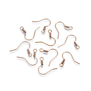 Rose gold stainless steel french earring hooks 10 pcs - Nickel free, lead free and cadmium free earwire