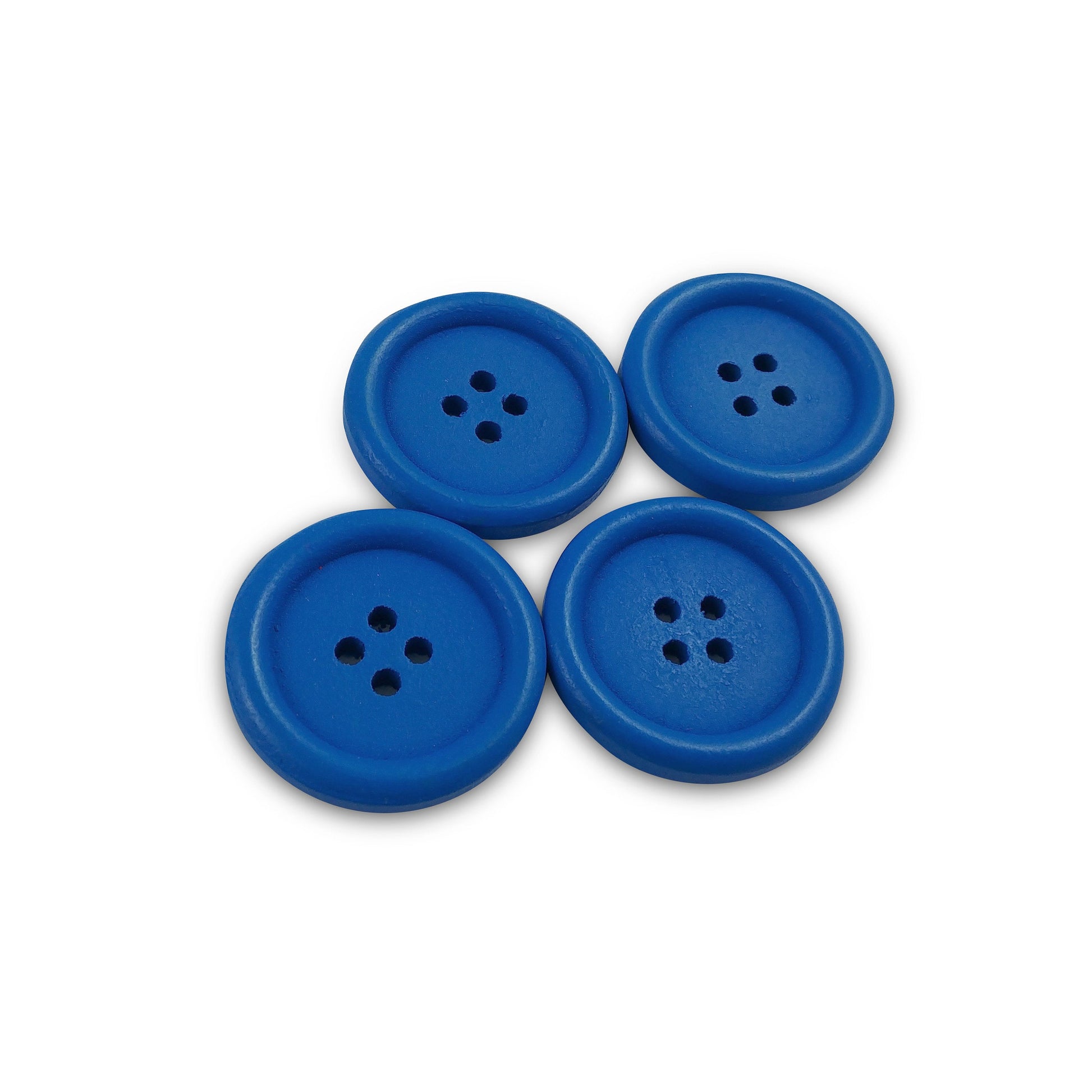 30mm wooden colorful buttons - Set of 4 wood button - Choose your color