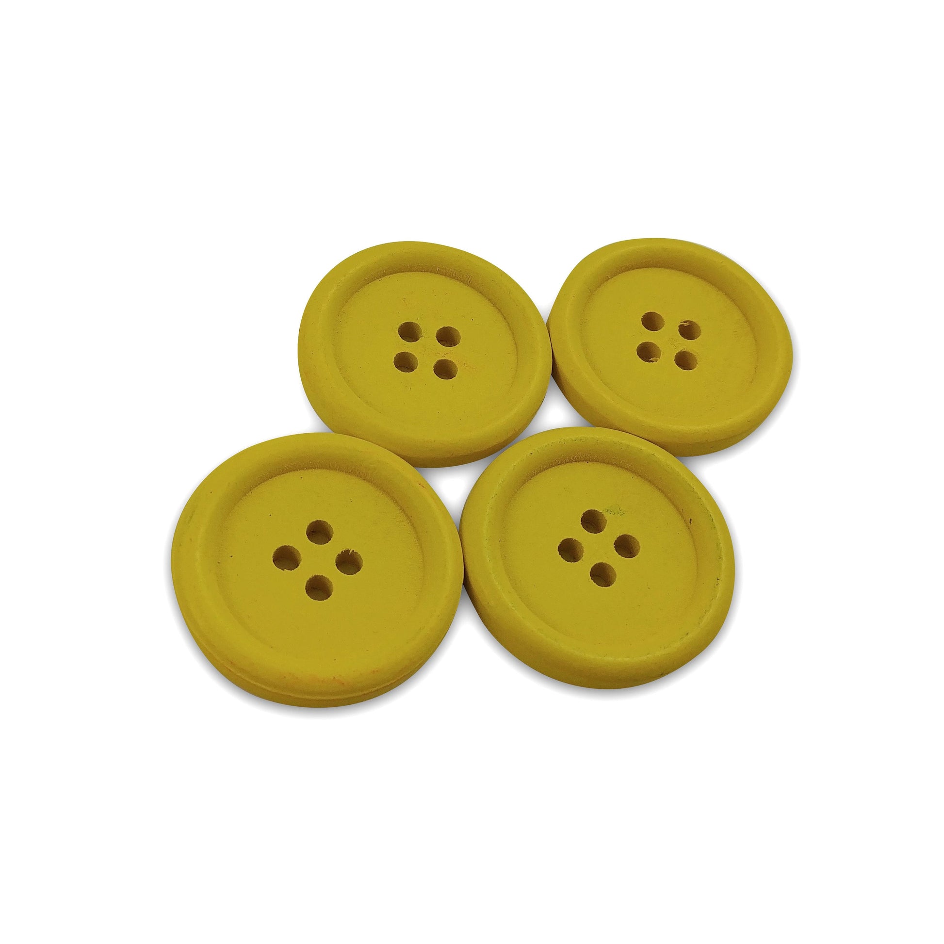 30mm wooden colorful buttons - Set of 4 wood button - Choose your color