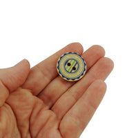 9 Mixed Patterns and Colors Buttons - Wood sewing buttons 25mm