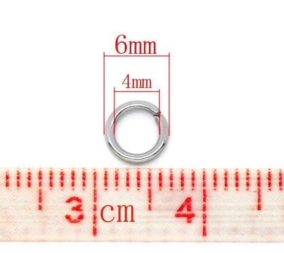 Stainless steel jump rings, Hypoallergenic silver jump ring, 3, 5, 6, 7 or 8mm, Jewelry findings