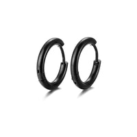 Stainless steel hoop earrings, Hypoallergenic earring findings, Plated huggie earring hoops, 5 colors available