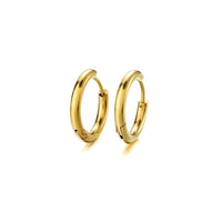 Stainless steel hoop earrings, Hypoallergenic earring findings, Plated huggie earring hoops, 5 colors available