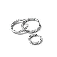 Stainless steel hoop earrings, Hypoallergenic earring findings, Plated huggie earring hoops, 5 colors available