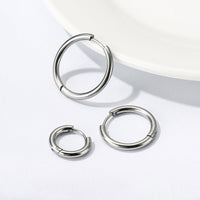 Stainless steel hoop earrings, Hypoallergenic earring findings, Plated huggie earring hoops, 5 colors available