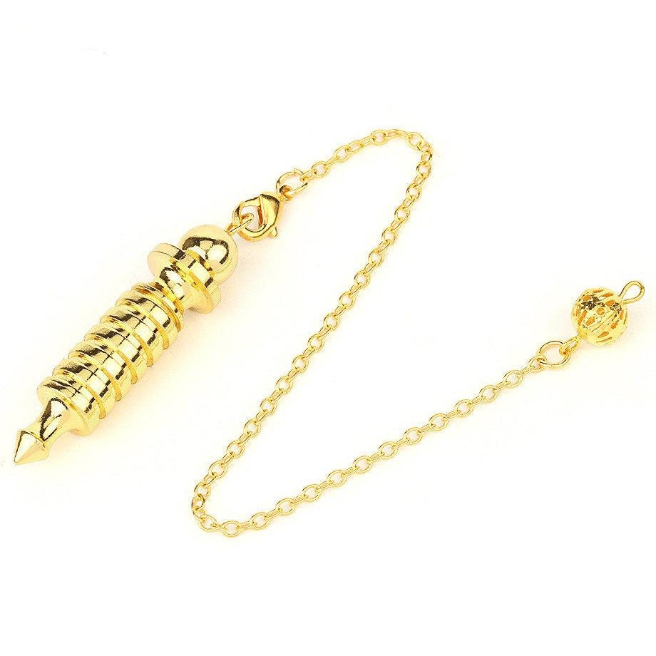 Metal dowsing pendulum, Divination tool, Metaphysical spiritual gift, Silver, gold, rose gold or antique bronze