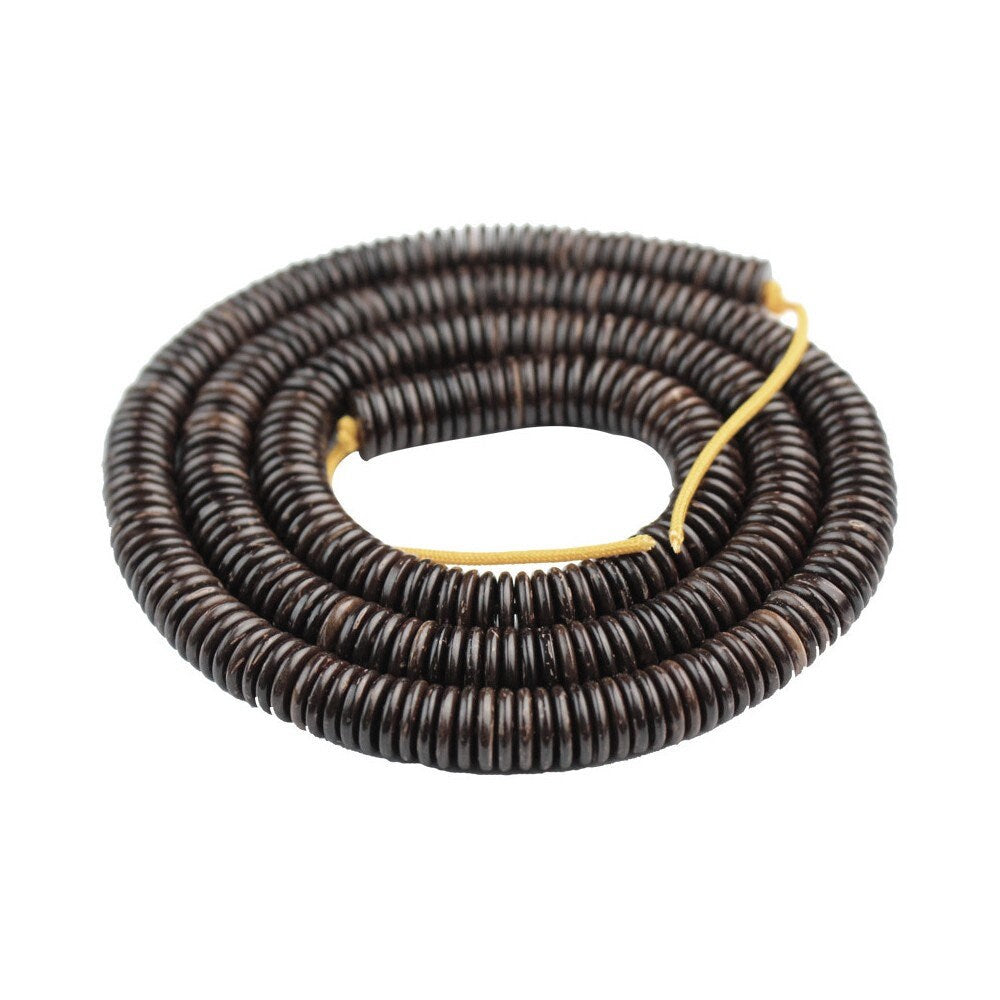 Coconut disc spacer beads, Round flat donut beads, Rustic rondelle wood beads, 6mm 8mm 10mm 12mm, Bulk 27 inch strand for jewelry making