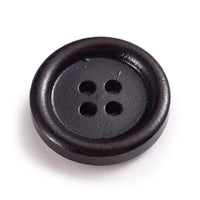 20mm wooden buttons, 6 sewing buttons, Natural wood button, Dark brown, brown or natural