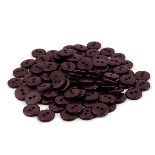 25 resin sewing buttons 10mm - Pick your color: blue, red, pink, purple, grey, beige