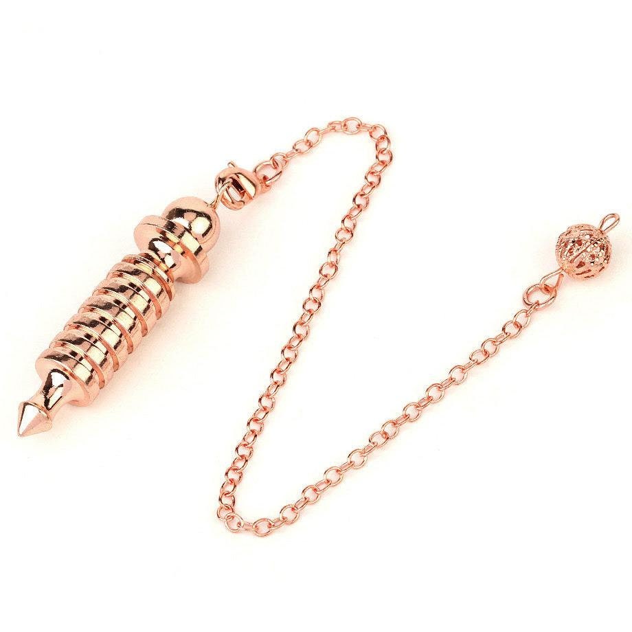 Metal dowsing pendulum, Divination tool, Metaphysical spiritual gift, Silver, gold, rose gold or antique bronze