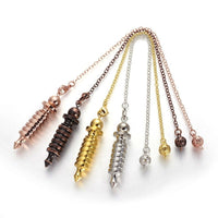 Metal dowsing pendulum, Divination tool, Metaphysical spiritual gift, Silver, gold, rose gold or antique bronze