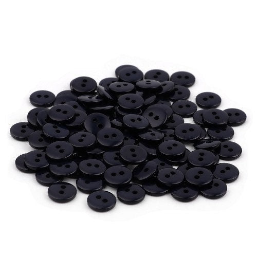 25 resin sewing buttons 10mm - Pick your color: blue, red, pink, purple, grey, beige