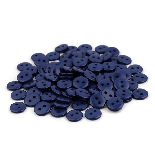 25 resin sewing buttons 10mm - Pick your color: blue, red, pink, purple, grey, beige