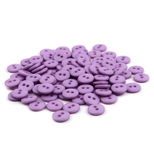 25 resin sewing buttons 10mm - Pick your color: blue, red, pink, purple, grey, beige