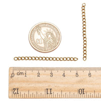 10 Gold stainless steel extender chains 50mm
