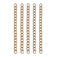 10 Gold stainless steel extender chains 50mm