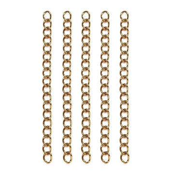 10 Gold stainless steel extender chains 50mm