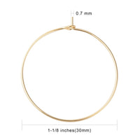Surgical stainless steel hoops, Hypoallergenic earring findings, 15mm, 20mm, 25mm, 30mm hoops for jewelry making