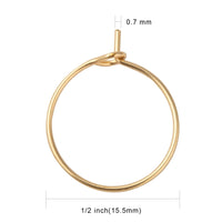 Surgical stainless steel hoops, Hypoallergenic earring findings, 15mm, 20mm, 25mm, 30mm hoops for jewelry making