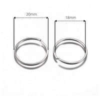 20mm silver jump rings, 10pcs stainless steel open ring, 18 gauge large jump rings for jewelry making