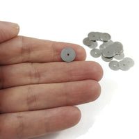 200 surgical stainless steel heishi beads, flat spacer beads, Silver metal beads for jewelry making
