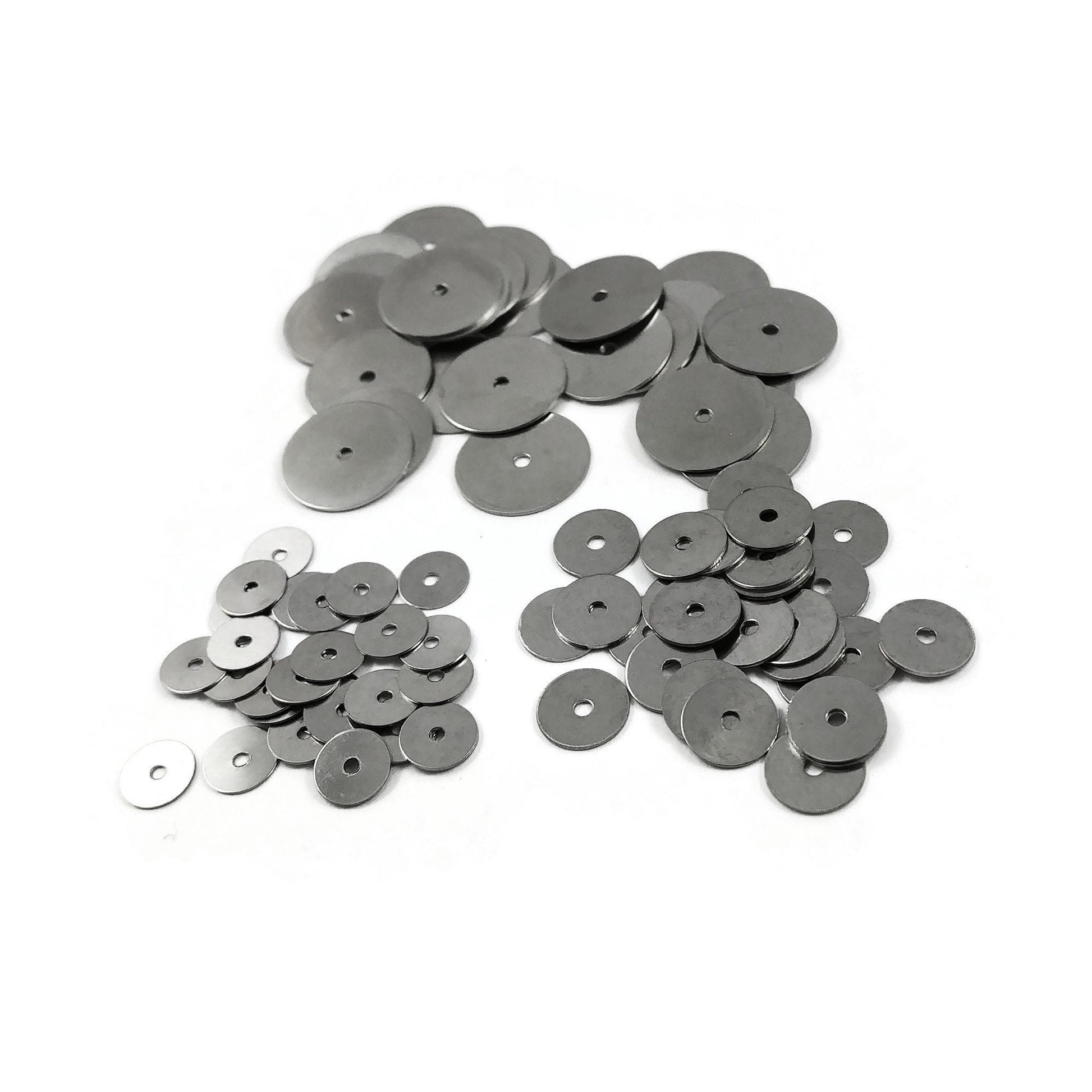 200 surgical stainless steel heishi beads, flat spacer beads, Silver metal beads for jewelry making