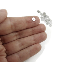 200 surgical stainless steel heishi beads, flat spacer beads, Silver metal beads for jewelry making