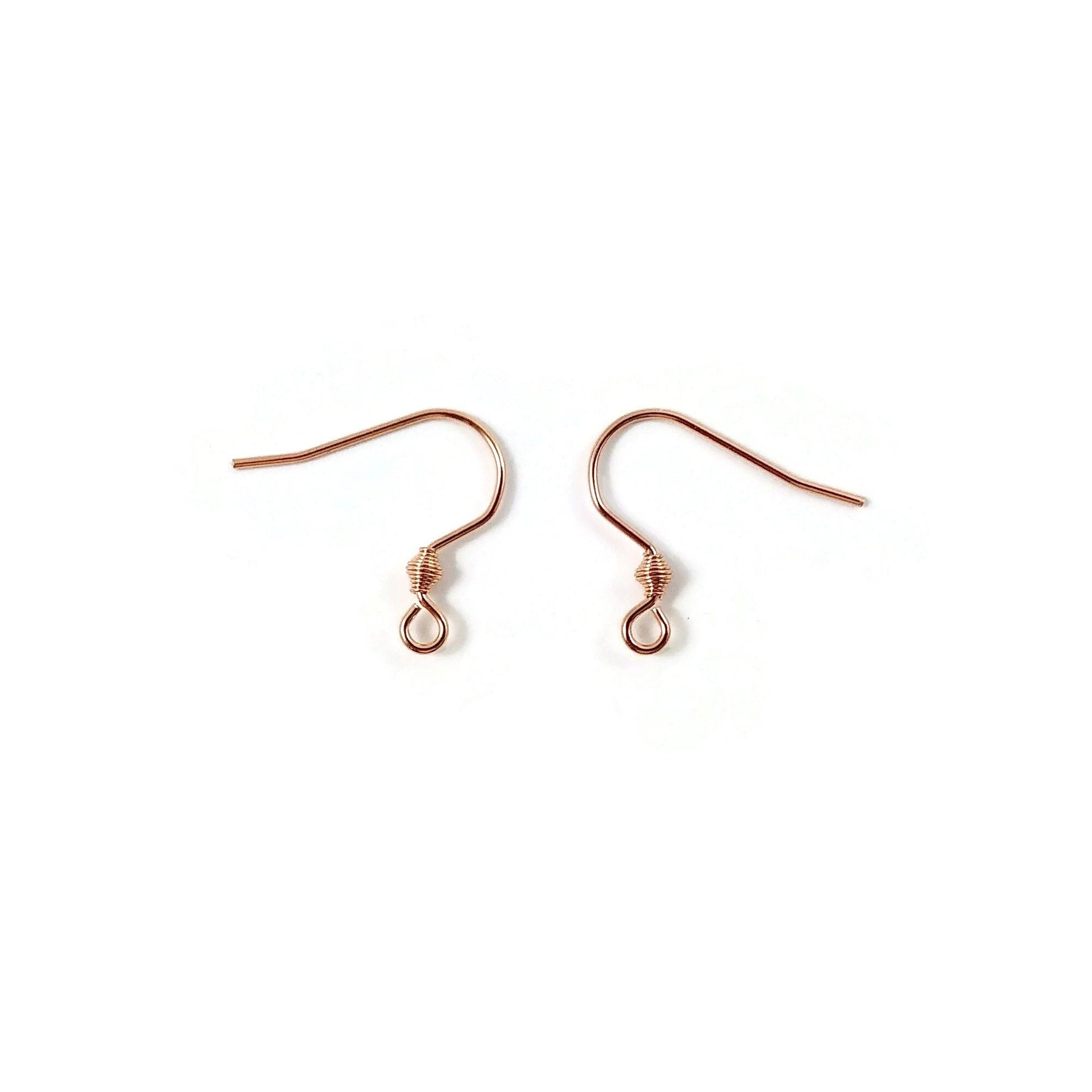 Rose gold earring hooks, 10 pcs stainless steel earwire, Hypoallergenic jewelry making