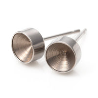 10 rhinestone cup earring posts, Hypoallergenic stainless steel studs, High-quality earring findings