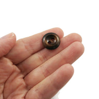 Dark Olive wood buttons, 15mm, 18mm, 20mm, Round edge walnut sewing buttons, Made in Italy