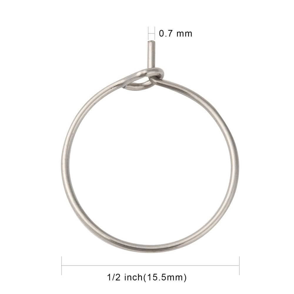 Surgical stainless steel hoops, Hypoallergenic earring findings, 15mm, 20mm, 25mm, 30mm hoops for jewelry making