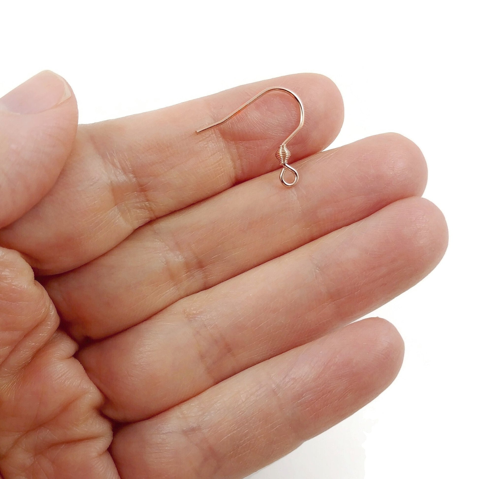 Rose gold earring hooks, 10 pcs stainless steel earwire, Hypoallergenic jewelry making