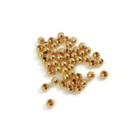 18K gold plated beads, Tiny spacer round beads, 2mm/2.5mm/3mm/4mm, Jewelry making nickel-free metal beads