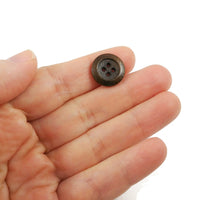 Olive natural wood buttons, 15mm, 20mm, Classic walnut sewing buttons, Made in Italy
