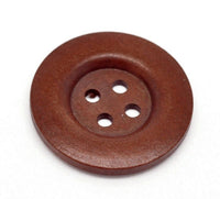 Large reddish brown button - 3 wooden buttons 40mm (1 5/8")