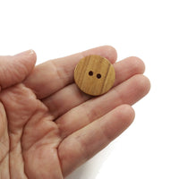 Natural olive wood buttons, 11mm, 13mm, 15mm, 20mm, 25mm, Wooden sewing buttons, Made in Italy