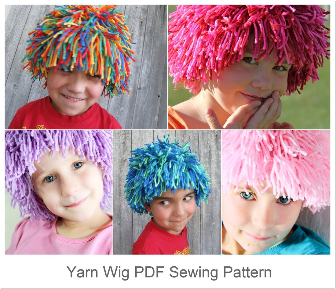 Patron perruque en laine - DIY Costume pour enfant et adulte - Tutoriel PDF