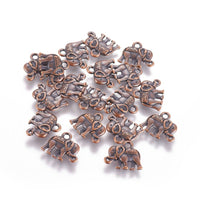 Cute elephant charms, 14mm tibetan animal charm, Gold, Silver, Copper, Nickel free metal pendants