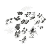 Earring making starter kit, Stainless steel posts 60pcs, Hypoallergenic stud jewelry findings, Sample pack