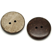 1 Coconut wooden button, 8 sizes available