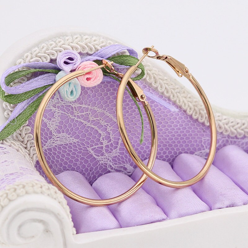 30mm stainless steel hoops - Nickel free, lead free and cadmium free earwire
