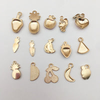 30 fun assorted enamel charms, Nickel free metal pendants, Cute mixed shapes for jewelry making