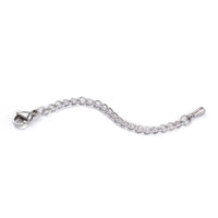 2.75" necklace extender, Stainless steel chain extender, Adjustable bracelet part, Gold, Silver