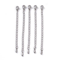 2.75" necklace extender, Stainless steel chain extender, Adjustable bracelet part, Gold, Silver