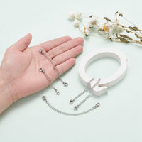 Necklace extender, Stainless steel chain extender, Adjustable bracelet part, 21K gold plated, Silver
