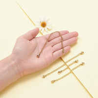 Necklace extender, Stainless steel chain extender, Adjustable bracelet part, 21K gold plated, Silver