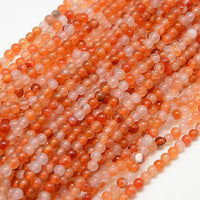 4mm, 6mm, 8mm carnelian beads, Red agate gemstone beads, Round natural stone beads for jewelry making