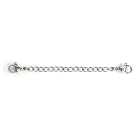 2" necklace extender, Stainless steel chain extender, Adjustable bracelet part, 21K gold plated, Silver