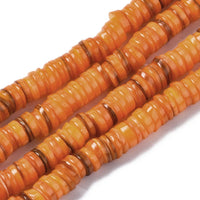 Natural freshwater shell beads, 6mm heishi spacer beads, Colorful beads for jewelry making